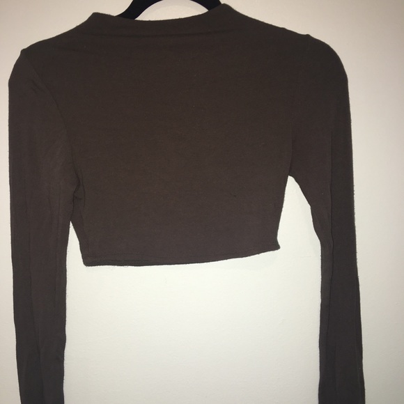 naked wardrobe Tops - Naked Wardrobe signature crop top in khaki